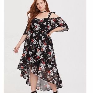 Torrid Cold Shoulder High Low Dress Size 2X